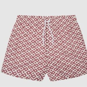 Reiss Geometric Swim Shorts in Rose